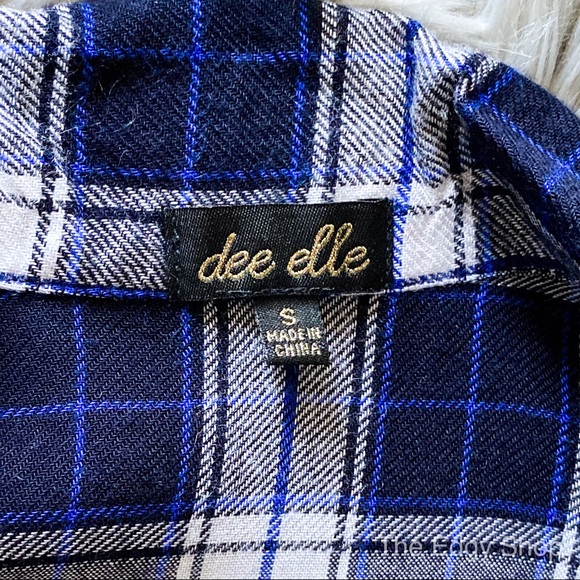 Bella Edge | Bree Blue Black Plaid Checkered Top - Picture 10 of 11